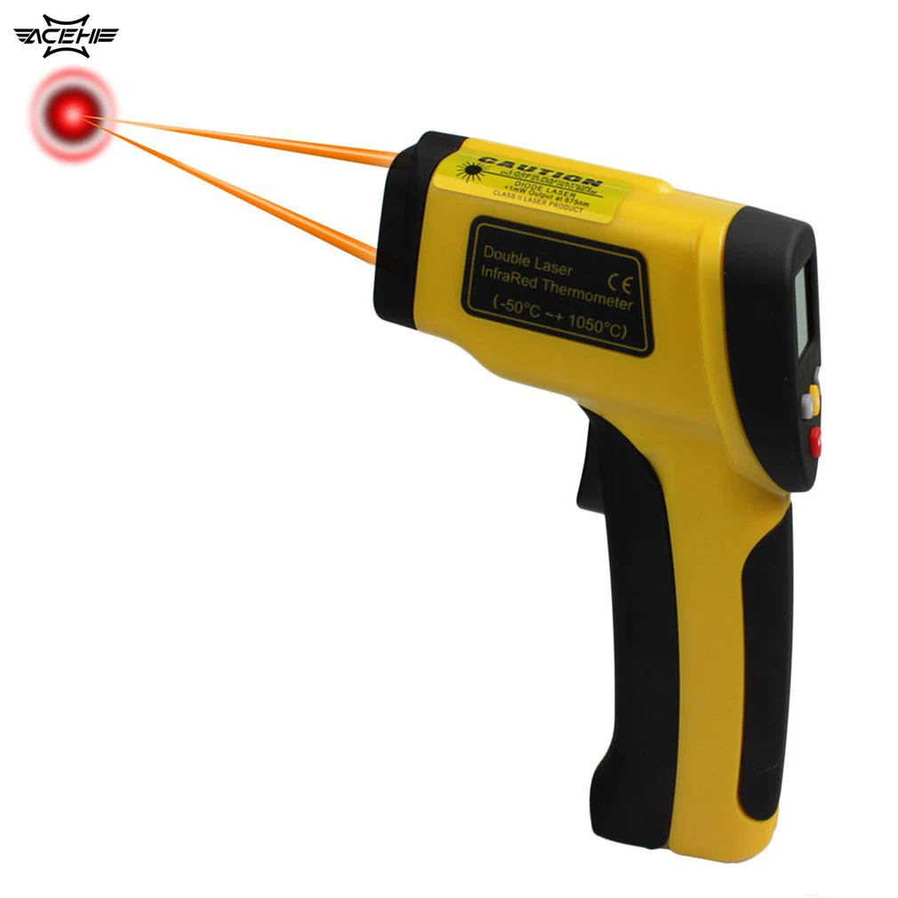

ACEHE Multi Purpose Dual Laser LCD Display IR Infrared Thermometer -50~1050 Degree Celsius Temperature Meter Sensor HT-819