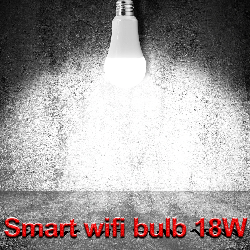 RGBW Bulb WIFI Wireless Control E27 B22 RGB Dimmable Lamp 9W Home LED Smart Bulb 16 million color light Amazon Alexa Control