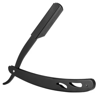 

Stainless steel Straight Edge Razors Folding Shaving Tool Black Barber Shaving Razor Single Edge Shaver Tools Without Blade