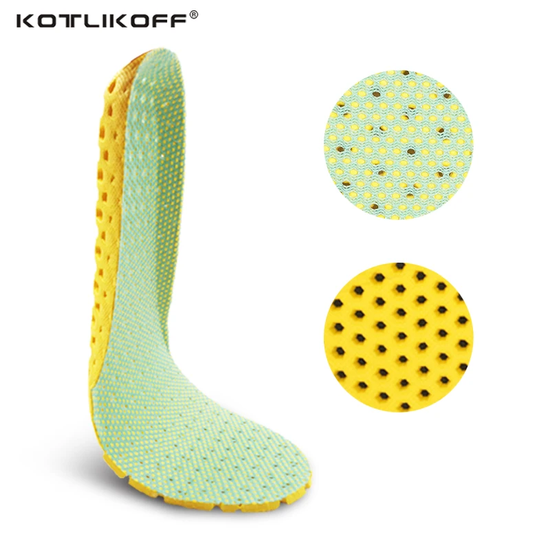 

KOTLIKOFF Breathable Honeycomb Height Increase Shoes Insoles for Men Women Reduce Muscular Ache Pain Insert Pads men women