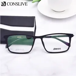 Для мужчин рамка из титанового оправа полный обод близорукость очки близоруким чистый титановая оправа для очков черный Для мужчин; очки