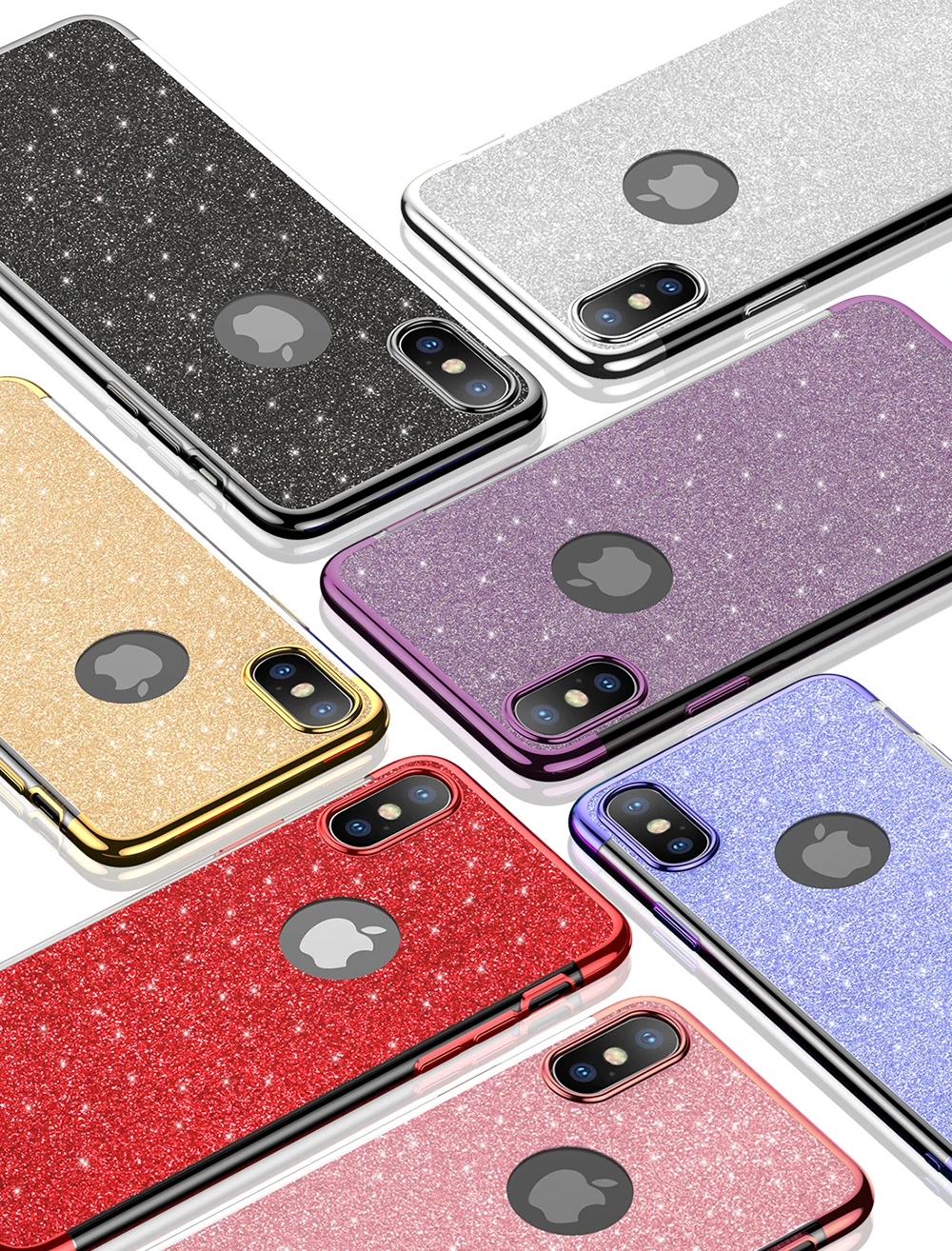 Ascromy For iPhone X Case Glitter Sparkle Bling Women Girls Coque Cover For iPhone 7 plus 8 6 6S iPhone7 Funda Phone Accessories (7)