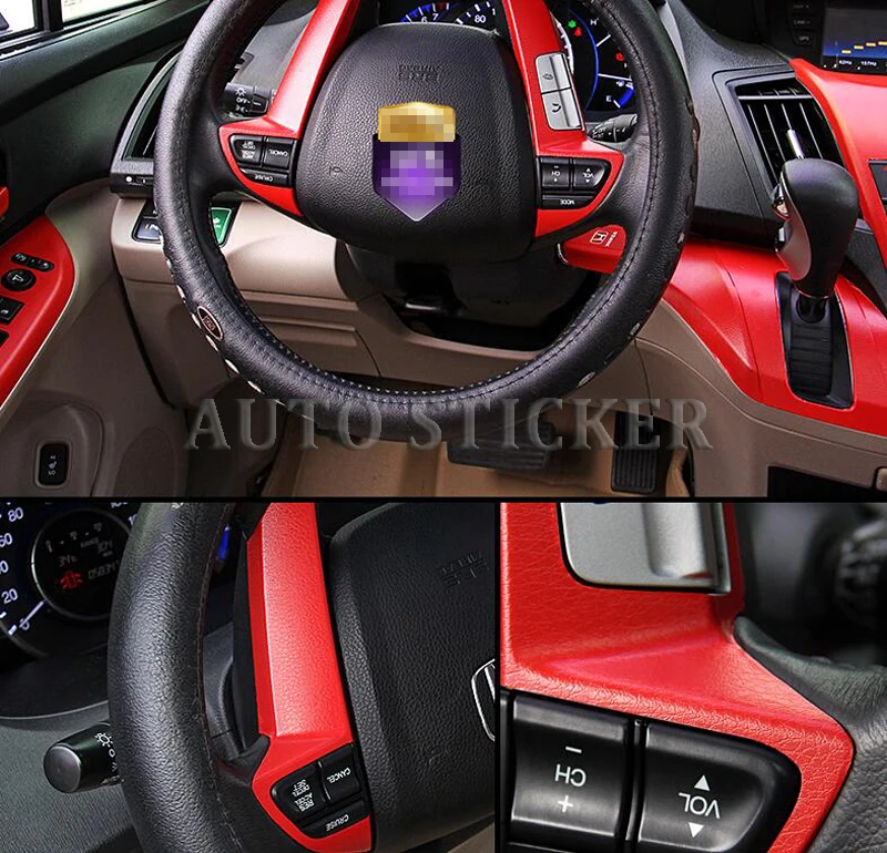 pvc red leather skin car vinyl wraps for interior dashboard 11