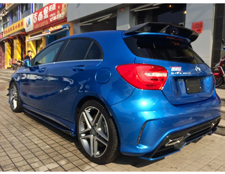 Revozport Стиль для Mercedes класс A45 AMG W176 спойлер A180 A200 A220 A250 A260 2013-2016 углеродного волокна задний спойлер на крыше