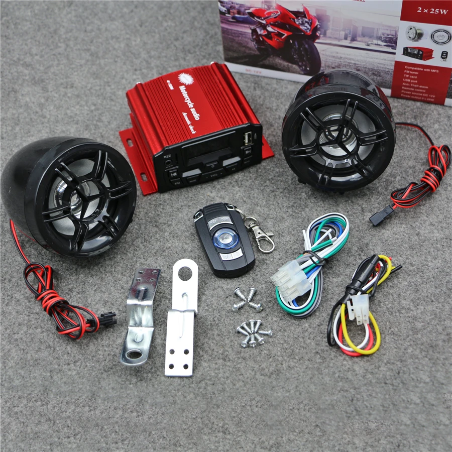 motorcycle handlebar audio system