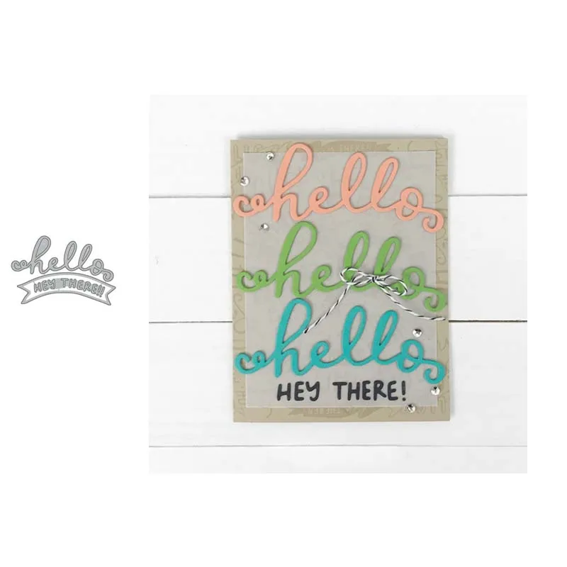 

New Metal Cutting Dies cut die hello letter decoration Scrapbooking Album Paper DIY Card Craft Embossing Die Cuts