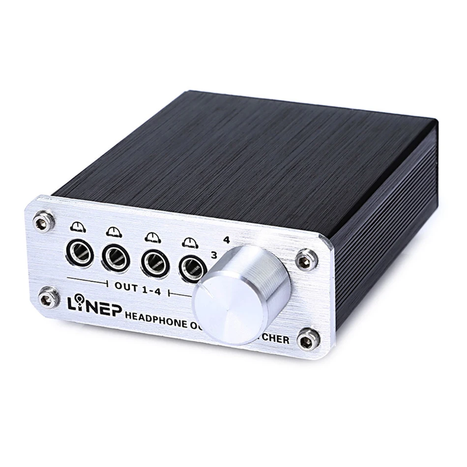 4 Input 4 Output 3 5mm Stereo Audio Signal Switch Headphone Switcher 1