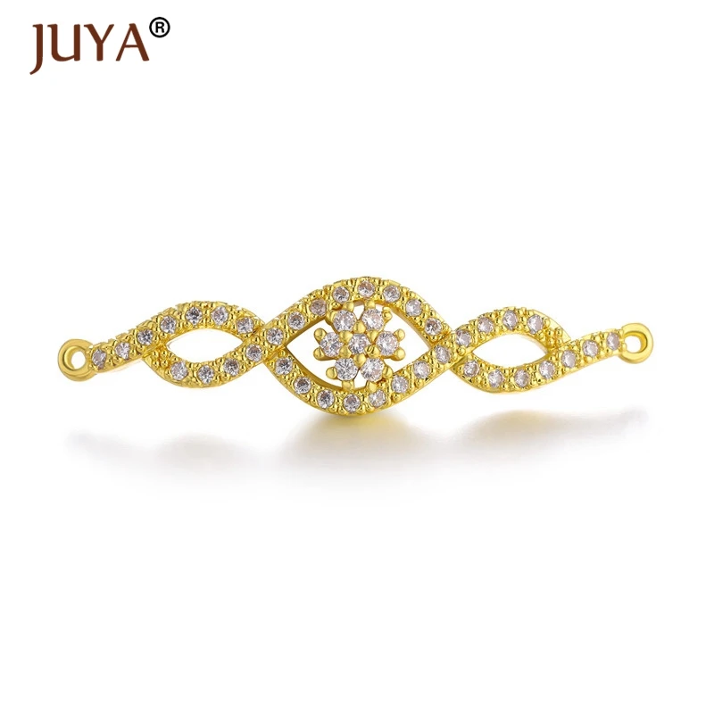 

2019 Accessories for jewelry DIY Craft Luxury AAA Zircon Rhinestone Connectors For Jewelry Making Handmade DIY Bracelet Necklace
