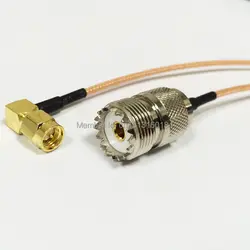 Новый модем переходной кабель SMA штекер угловой UHF Женский Jack Разъем RG316 кабель 15 см 6" адаптер РФ Пигтейл