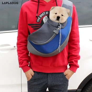 

Portable dog Travel Bag Pet Sling Carrier Front Bag Reversible puppy outdoor Bag small dog cat Head Out One Shoulder bag ZL289-3