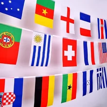 Новые 32 флага страны со струнным флагом по всему миру Флаг Кубка мира 32 команды Олимпийские игры Висячие флажки
