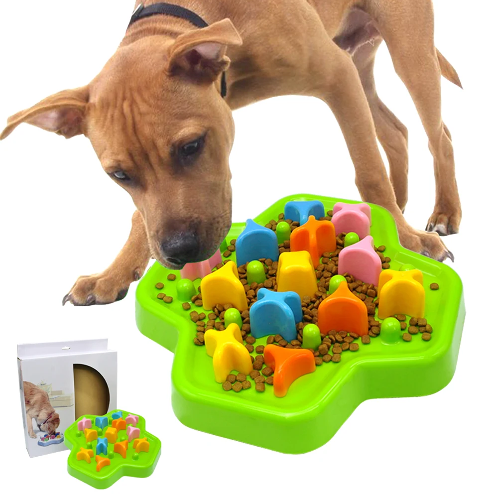 

Interactive Dog Toys Pet IQ Treat Food Toy Dog Training Toys Puzzle Educational Anti Choke Feeder Bowl For Dogs Cat Playing Game
