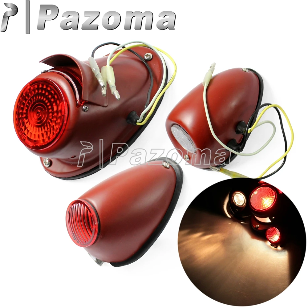 

Задний стоп-светильник для мотоцикла PAZOMA, комплект задних крыльев, светильник для BMW M72 R75 K750 KS750, Днепра, Урал