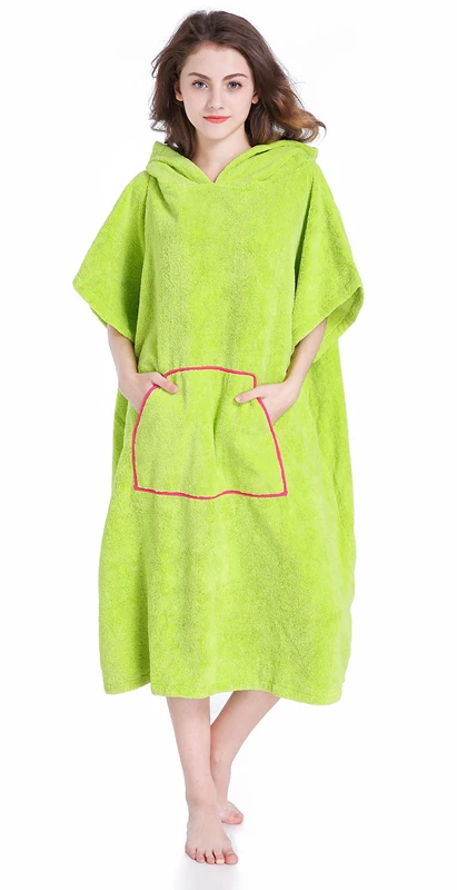 kesoto Beach Surf Poncho Changing Towel Robe Hooded Quick Dry for Women Men Surfing Swimming Bathing One Size Fit All Blue