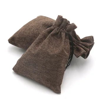 

5pcs/lot 13*18cm Multi Colors Burlap Pouch Jute Bag Linen Hemp Jewelry Gift Pouch Drawstring Bag Packaging Display