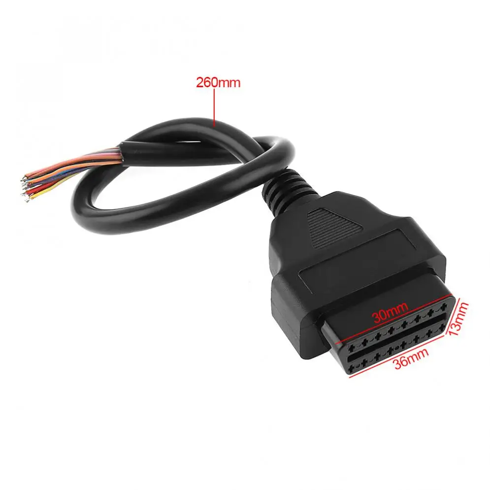OBD II 16Pin Женский удлинитель Соединительный открывающийся кабель Линия