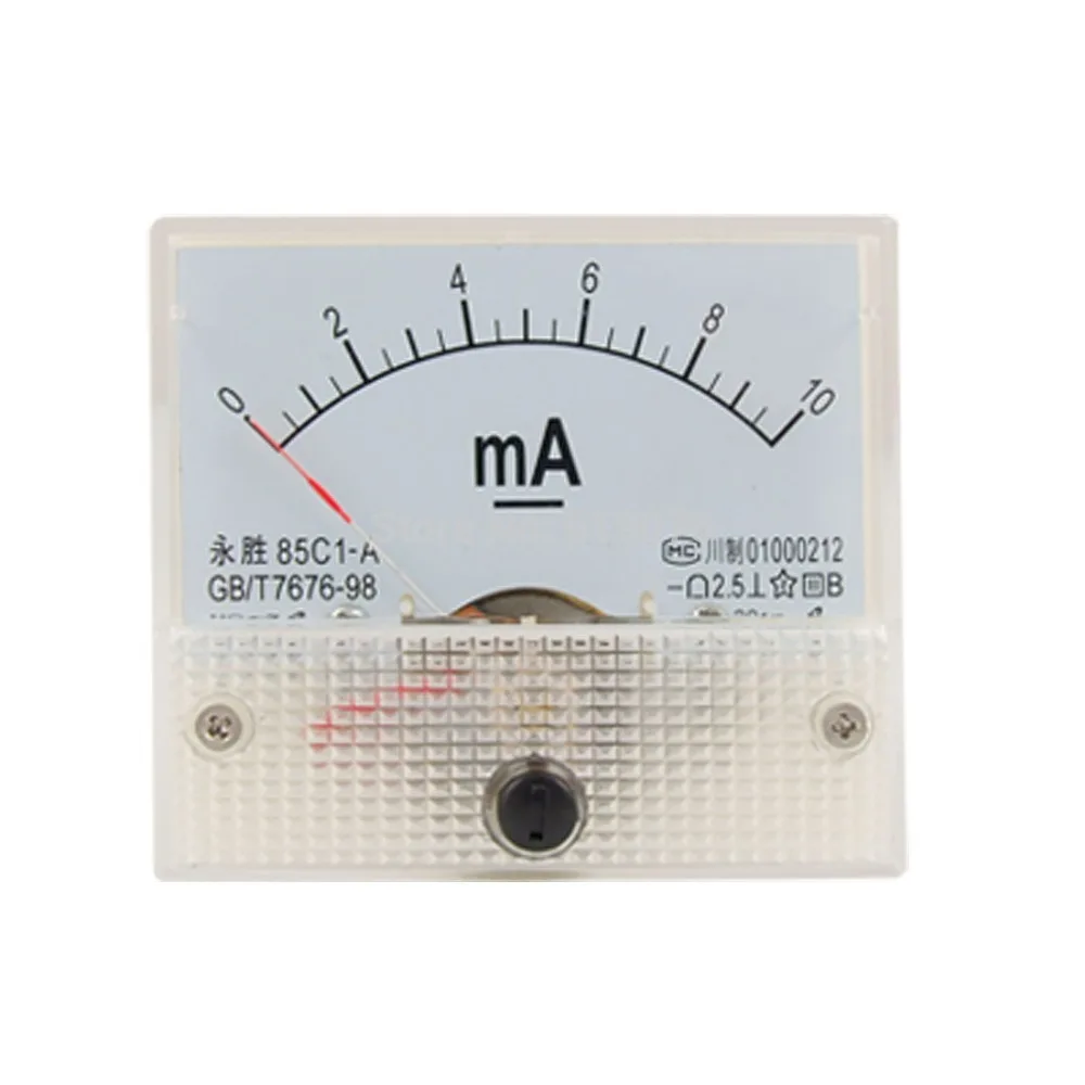 85C1 A DC 0 10mA Range Current Measuring Vertical Analog Meter