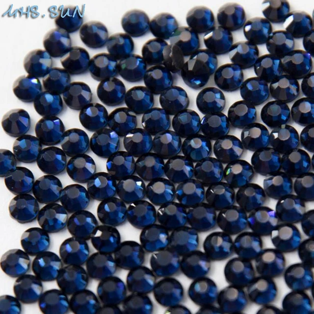 Montana Sapphire Flat Back Crystal Rhinestones Dark Navy Blue