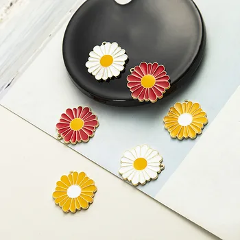 

20 PCS 25mm Fashion Metal Alloy Gold Drops Of Glaze Earring Pendant Charm For Jewelry Making