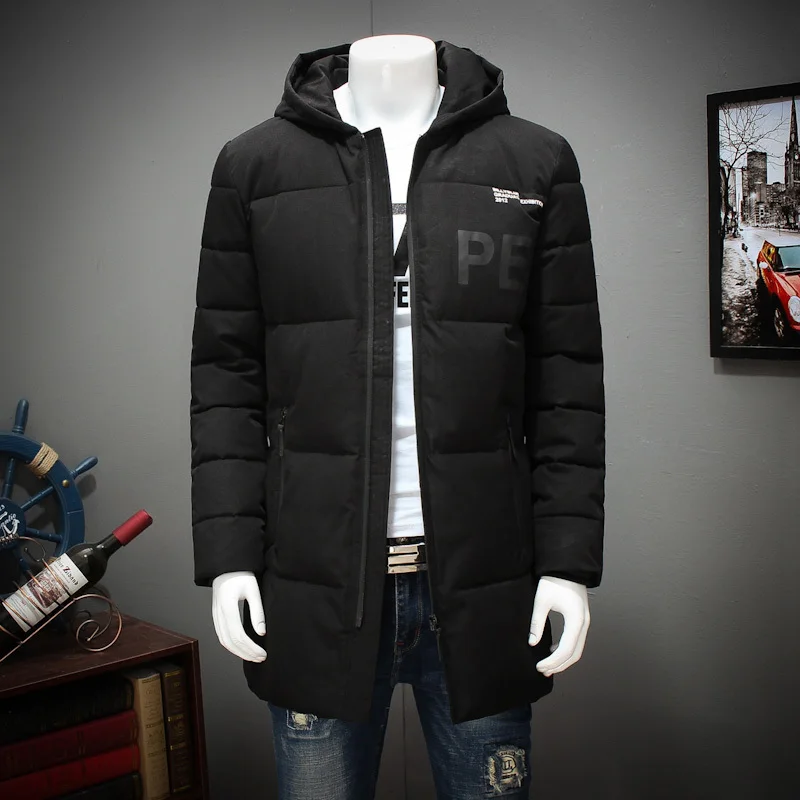 

2017 new men's winter coat and fertilizer XL lengthened down cotton coat 8XL 7XL 6XL thick free shipping