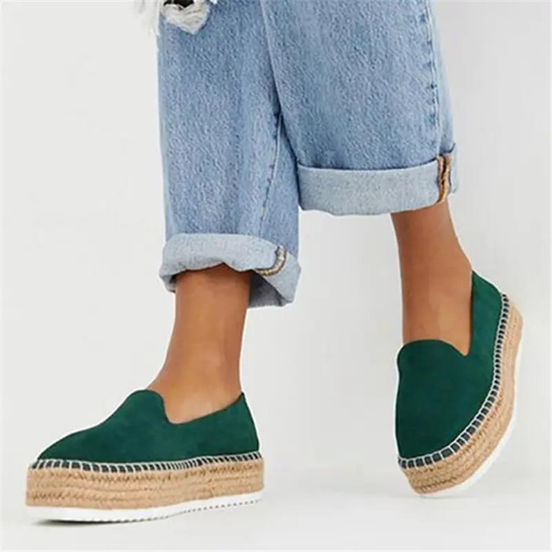 

Women Flats Faux Suede Espadrilles Shoes 2019 Casual Loafer Women Platform Flats Ballet Flats Ladies Shoes Zapatos Mujer Flats