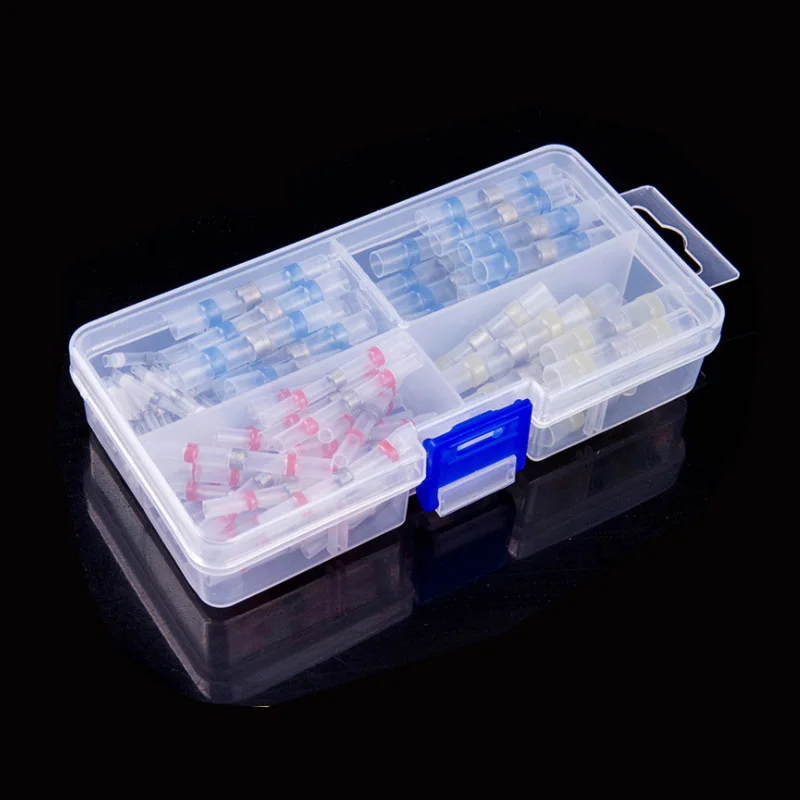 

100pcs Heat Shrinkable Tube Insulation Terminal&thermal Solder Ring Heat Shrinkable Butt Waterproof Connector Splice for Rc Toys