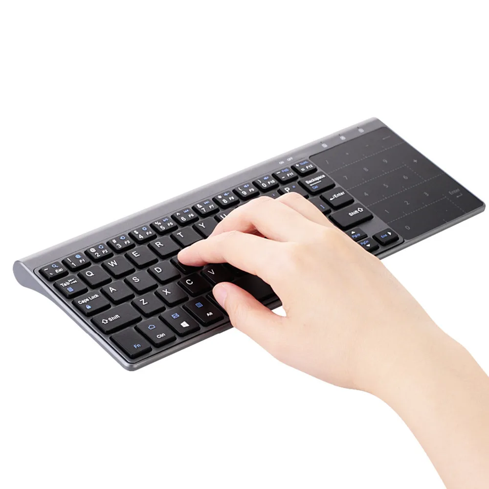 

Elisona 2.4GHz Mini Wireless Touch Keyboard Key Board Keypad Touchpad for TV Box Computer Tablet Laptop Notebook Smart TV