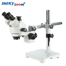 Бренд 7X-45X стерео тринокулярный микроскоп однострелочный микроскоп подставка микроскоп для пайки телефона ремонт стерео микроскоп