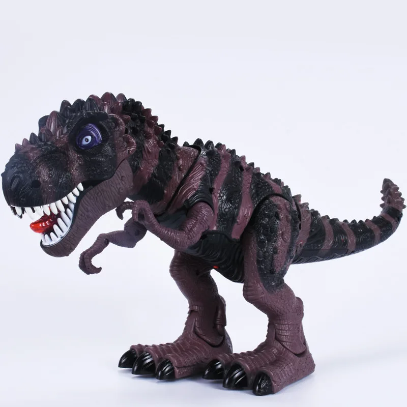 [Забавный] Мир Юрского периода Электрический динозавр вспышка и звук T-rex говорящая игрушка Walk Talk интерактивная игрушка движущаяся модель