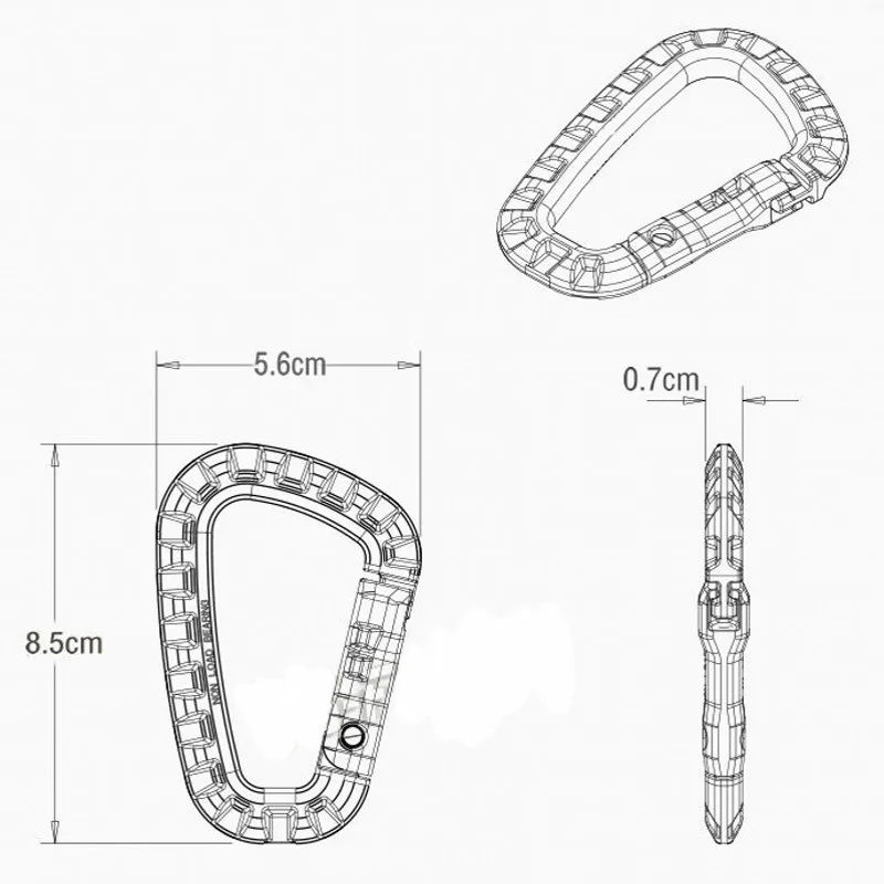 Открытый EDC снаряжение Мути инструмент Tac Ссылка Брелок оснастка крюк d-кольцо Пряжка карабинный замок зажим аксессуары для туризма оборудование для кемпинга