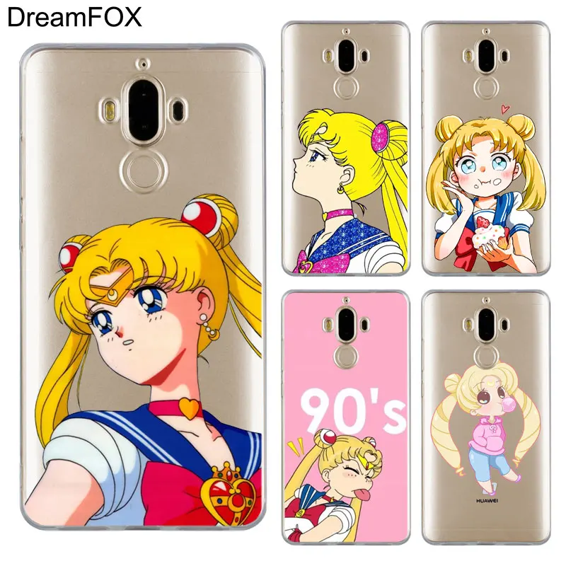 

DREAMFOX M132 Sailor Moon Soft TPU Silicone Case Cover For Huawei Mate G 7 8 9 10 Nova 2 Lite Pro Plus