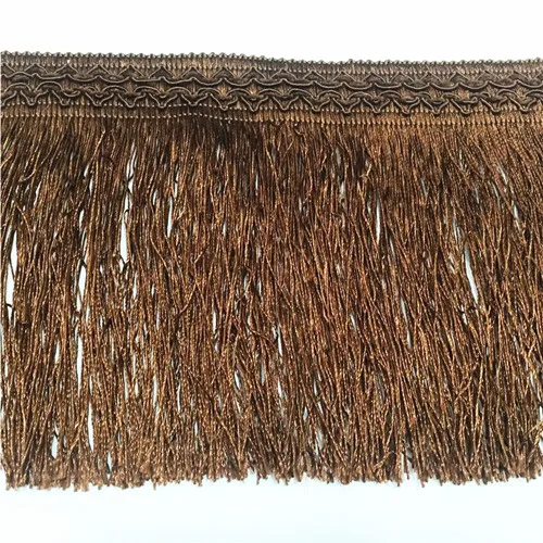 12 ярдов плетеная бахрома отделка с кисточками кружевная ткань лента отделка аппликация лента DIY шитье для одежды шторы Украшенные T2616 - Цвет: brown