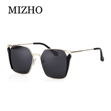 MIZHO Ретро брендовые металлические солнцезащитные очки женские поляризованные зеркальные градиентные очки аксессуары леопардовые солнцезащитные очки прозрачные визуальные Mujer
