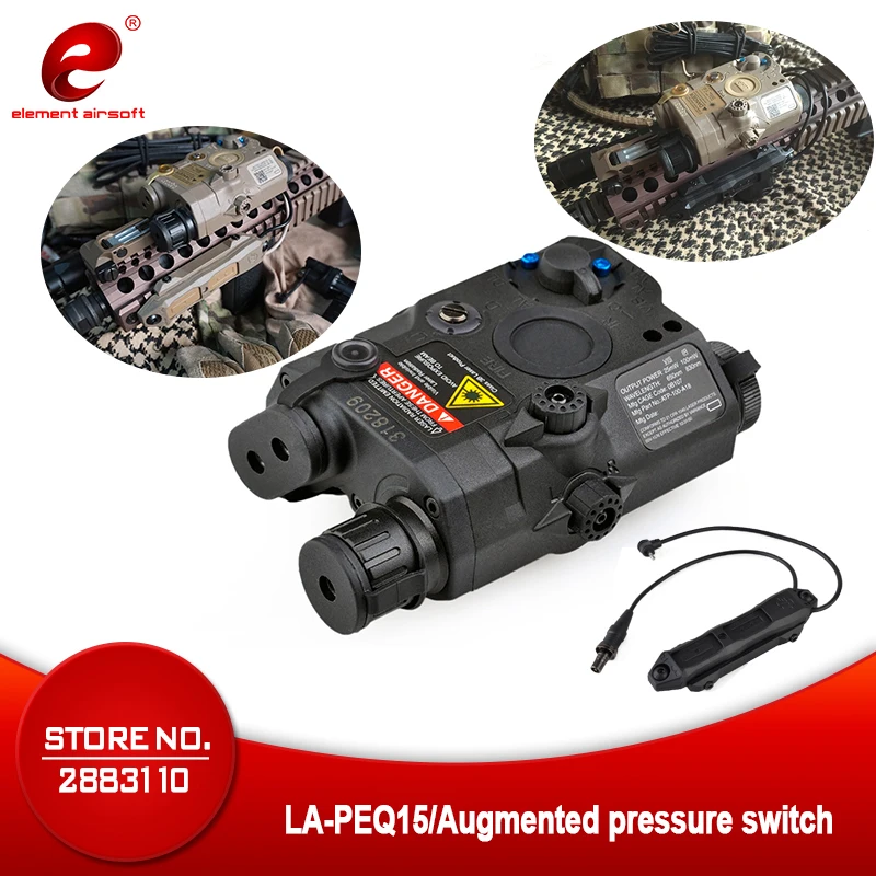 

Element Airsoft LA PEQ15 Red Dot Tactical Weapon Flashlight PEQ Laser Softair Peltor Remote Switch Pressure Light Double Control