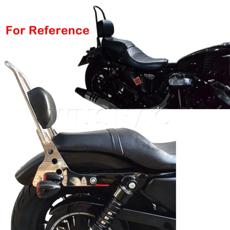 開店記念セール HTTMT MT155 Motorcycle Chrome Sissy Bar Luggage Rack Compatible with ハーレー Davidson
