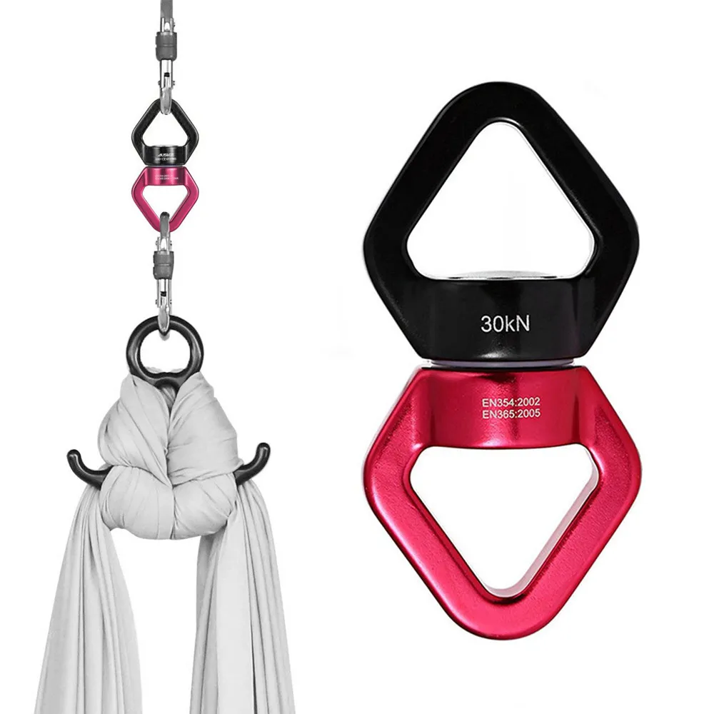 

Camping Survival Outdoor Tool 30kN Rotator Swing Hammock Spinner Rope Swivel Connector Use hanging Climbing Setting Aerial Dance