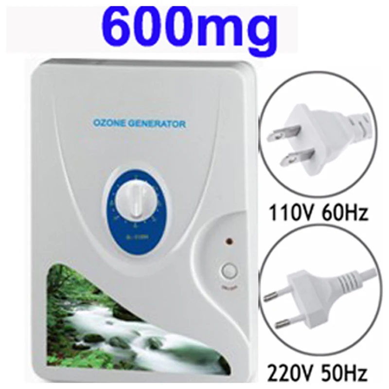 

600mg/h Ozone Generator Ozonator ionizer O3 Home sterilizer Timer Air Purifiers Oil Vegetable Meat Fresh Purify Water