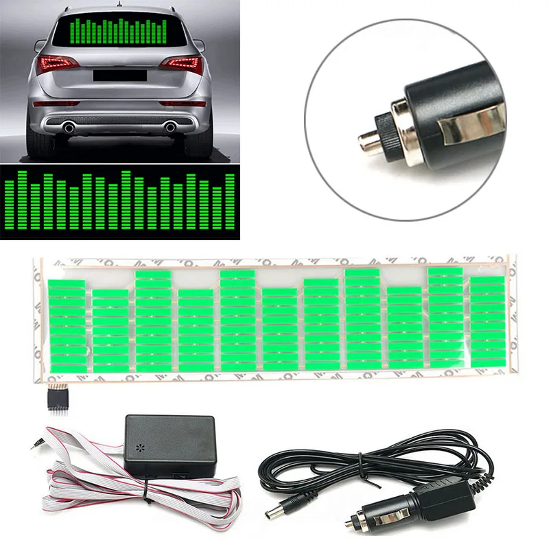 JXLCLYL 45*11cm Car Music Rhythm LED Flash Light Sound Activated Equalizer Sticker