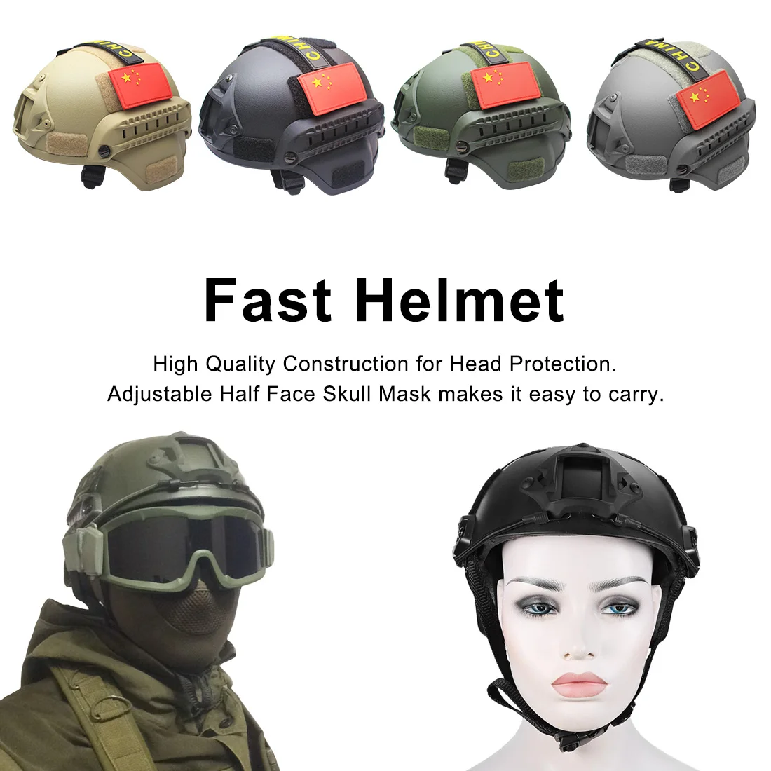 

High quality outdoor riding shockproof helmet Protective tactical helmet Airsoft fast tactical protection lightweight helmet