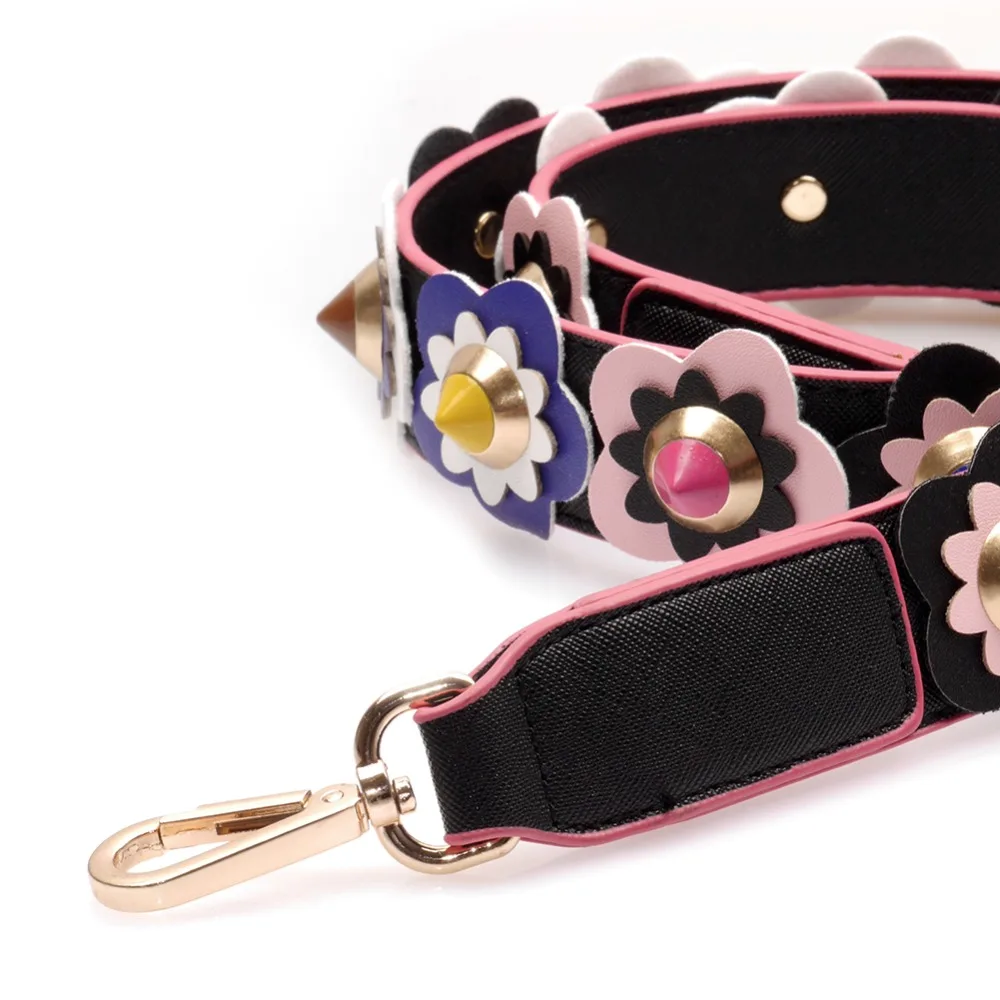 COLOR FLORAL HANDBAG STRAP - 2017 You Women's Famous Stylish Fashion Colorful Flower Bag Handle Shoulder Crossbody Across Strap