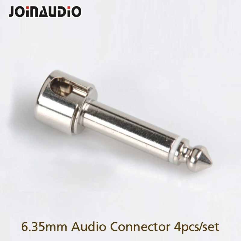 

JOINAUDIO Male Audio Connector 6.35mm Connector 1/4" Mono Plug(4pcs for 1set)