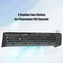 Двойной USB Hub 4 вентиляторы охлаждения станции для Playstation PS3(40 г/80 г) игровых консолей высокое качество