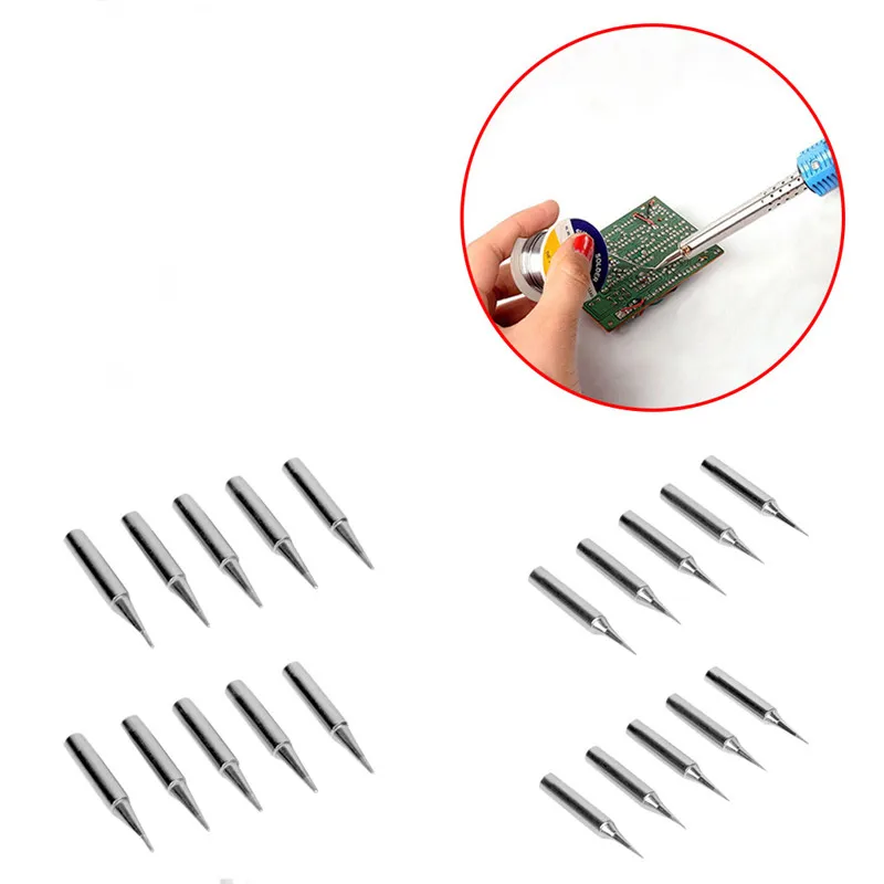 

10PCS Screwdriver Iron Tip Solder Head Conical Replace Welding Pencil Soldering