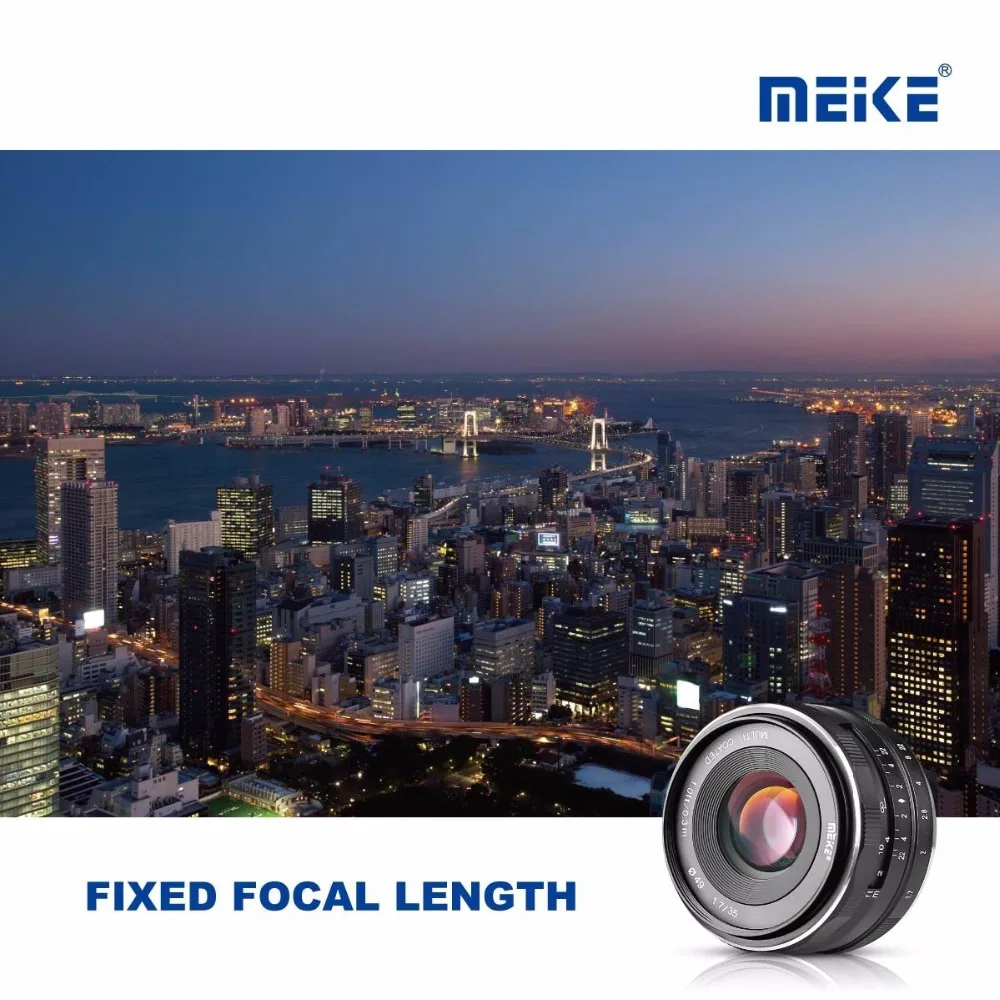 MEKE Meike MK-35mm F1.7 объектив с большой апертурой ручной фокусировки для камер Nikon1 V1/V2/V3/S1/S2/J1/J2/J3/J4/J5+ подарок