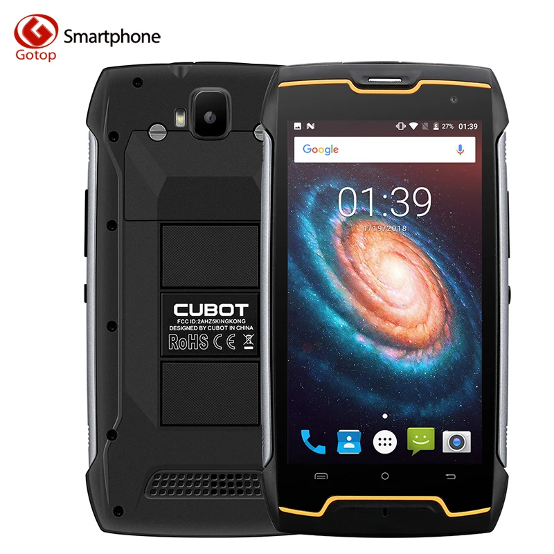 Original Cubot Kingkong MT6580 Quad Core Cell Phone Android 7.0 Smartphone 2GB RAM 16GB ROM IP68 Waterproof Unlock Mobile Phone