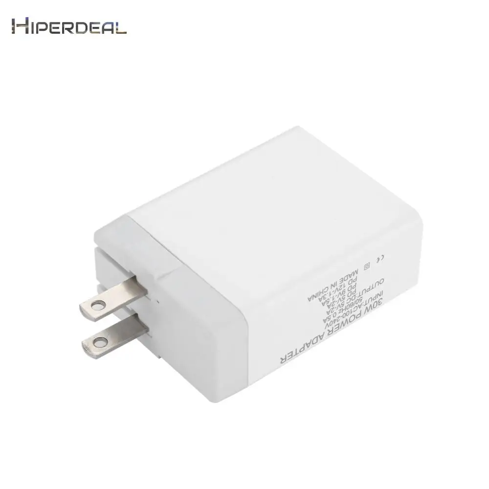 HIPERDEAL США Plug AD/AC адаптер 30 Вт двойной usb тип-c настенный PD зарядное устройство адаптер питания для MacBook для IPhone PAD psp MP3 Часы