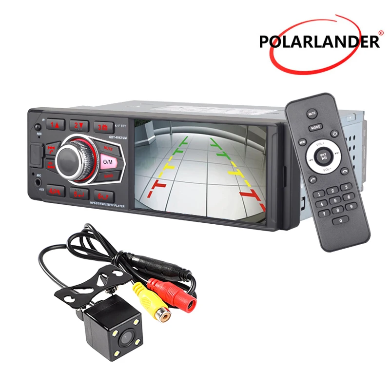 1 Din coche Radio 4032UM 4,1 pulgadas Bluetooth/FM/USB/AUX/SD MP3 PRemote Control HD 1080 P pantalla Autoradio