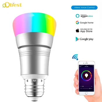 

E27 Smart WIFI Bulb RGBW Dimmable LED Bulb Light Bulb Magic smart Lighting Lamp Wake-Up Lights for Home work with Alexa Google