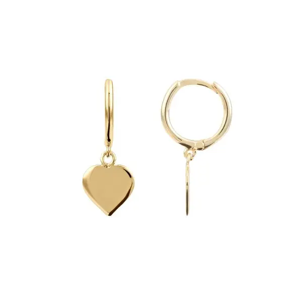 

Simple fashion gold silver color geometric cute lovely plain heart charm earring for women fashion minimal drop earrings jewelry