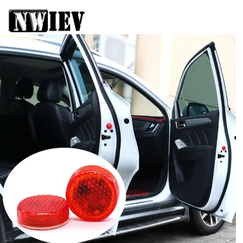

NWIEV Universal Car Stickers For Ford Focus 2 3 VW Passat B6 B5 B7 B8 Kia Rio Ceed Sportage 2017 Strobe Warming Lights 5 LED